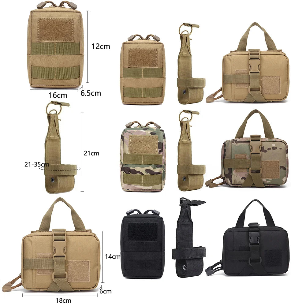Tactical Dog Harness Pouches Set Military-Style Multi-purpose Nylon Bags Compatible with Dog Vests for Dogs Training & Adventure