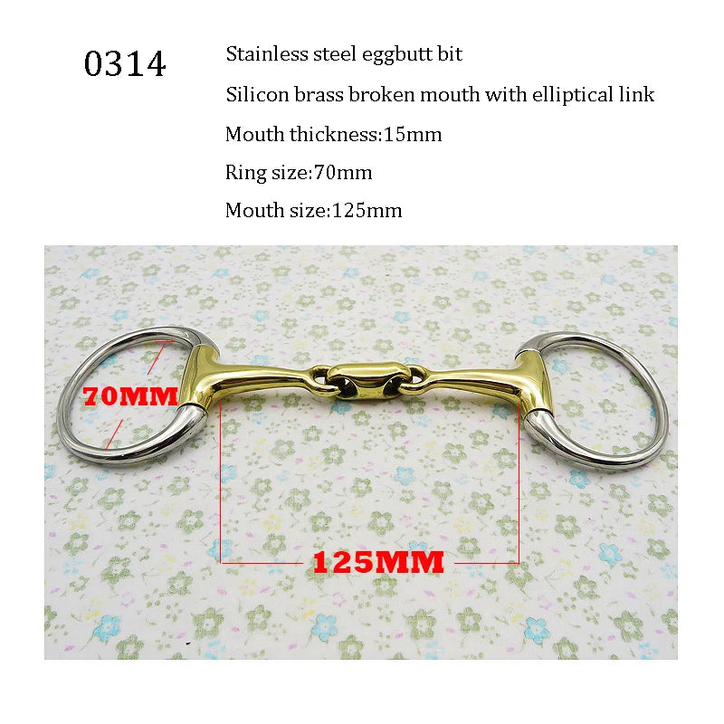 Horse Snaffle Bit Stainless Steel Eggbutt Bit Horse Chew Jointed Mouth Bit Horse Training Equipment Equestrian Products