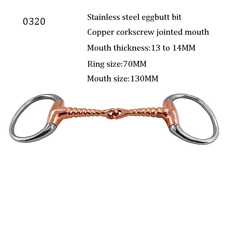 Horse Snaffle Bit Stainless Steel Eggbutt Bit Horse Chew Jointed Mouth Bit Horse Training Equipment Equestrian Products