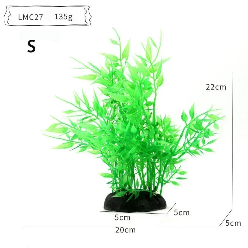 Aquarium Ornaments Simulation Plants Fish Tank Landscaping Decorations Plastic Water Plants Flowers Trees  Accessories