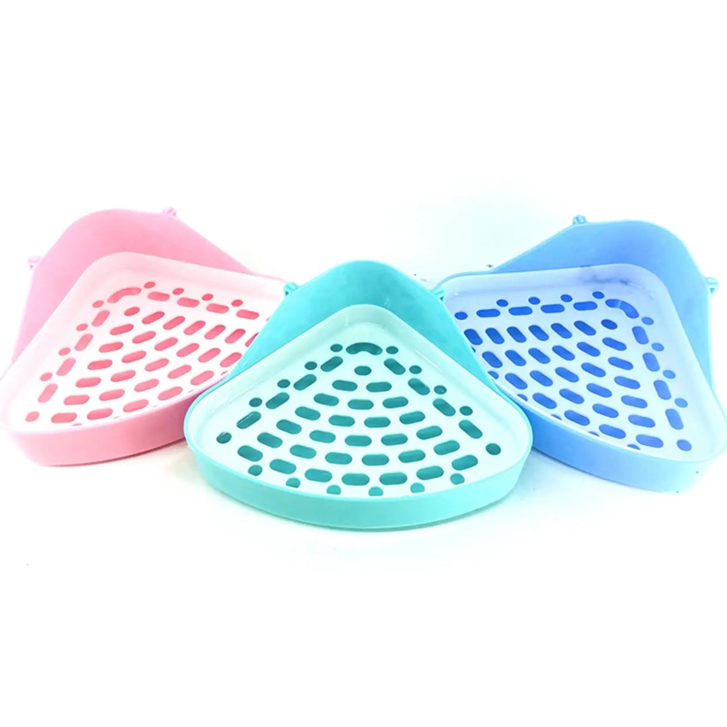 1 Bunny Litter Box Small Pet Toilet Triangle Potty Trainer Corner Litter Bedding Box For Rabbit Chinchilla Guinea Pig 24x18x11cm