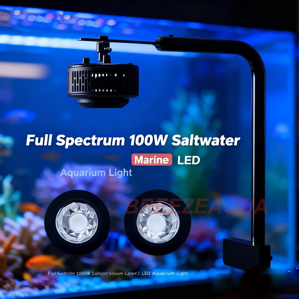 A7S III Wi-Fi App Phone Control Full Spectrum 100W Saltwater Marine LED Aquarium Light for Coral Reef Fish Tank