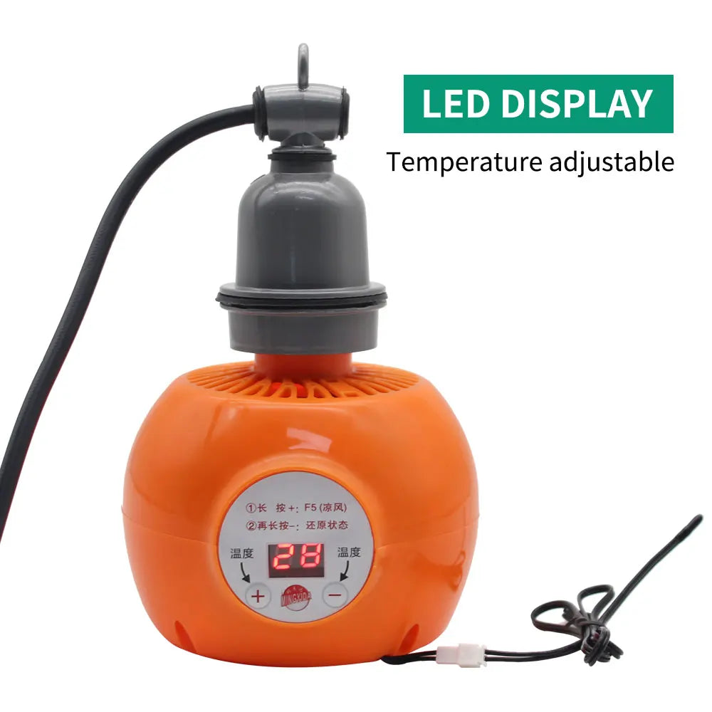 Pet Heater Animal Heating Lamp Warm Light Lamp Thermostat Thermostat Heater Reptile Box Heating Lamp 220V 150W For Incubator