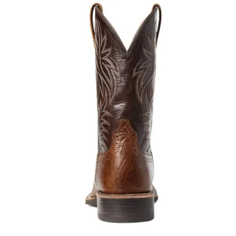 Men High Boots Embroidery Retro Handmade Men's Boots Western Cowboy Boot Pointed Toe Boots Hand Stitching Outdoor Men's Shoes