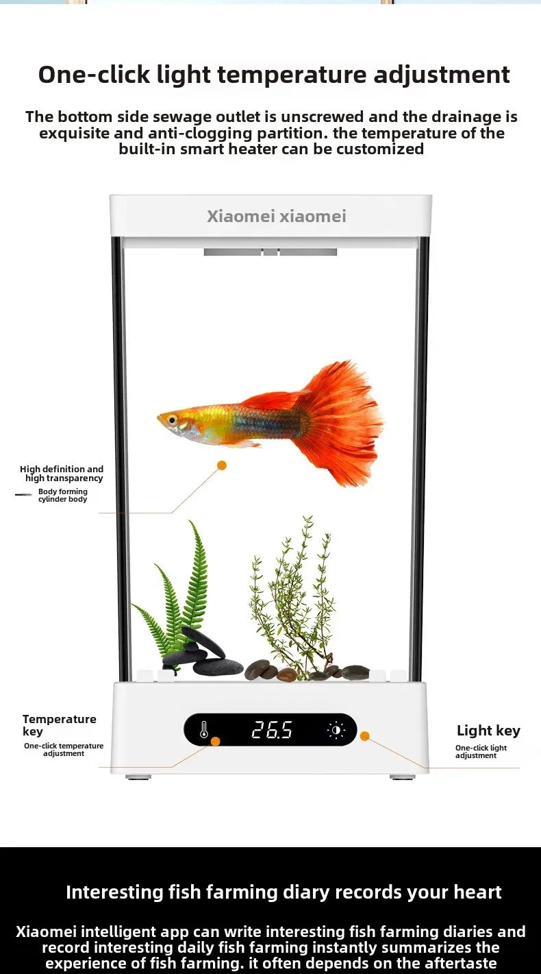 Smart betta dedicated fish tank desktop mini small ecological self-circulating desktop aquarium fish tank