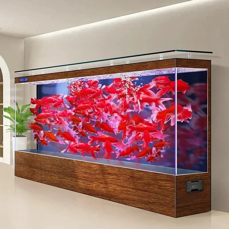 Luxury Super Large Appreciate Fish Tanks Modern Living Room Ecological Box Aquarium Decoration Smart Pet Products