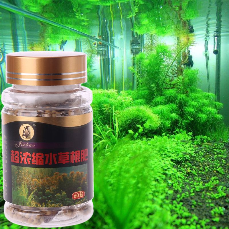 60 Pieces Root Freshwater Aquarium Aquatic Plant Fertilizer 60 Capsules Mixed Nourishing for Water Plant