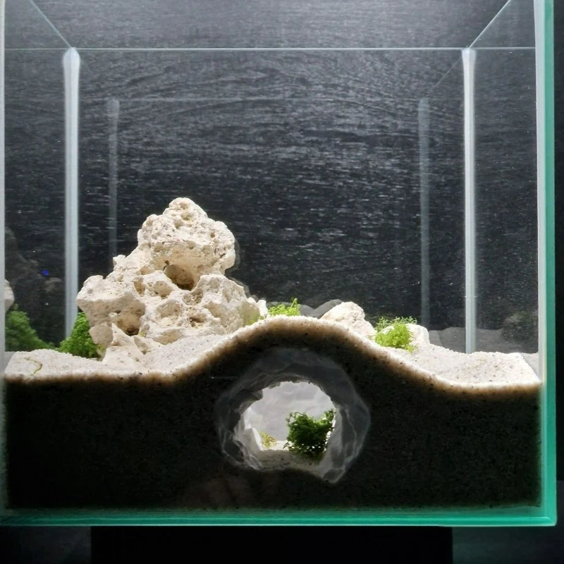 Fish Tank Landscaping Ornaments Rest, Breeding Aquarium Decoration Hidden Cave Shelter Hideout for Fish Shrimp Reptile Play