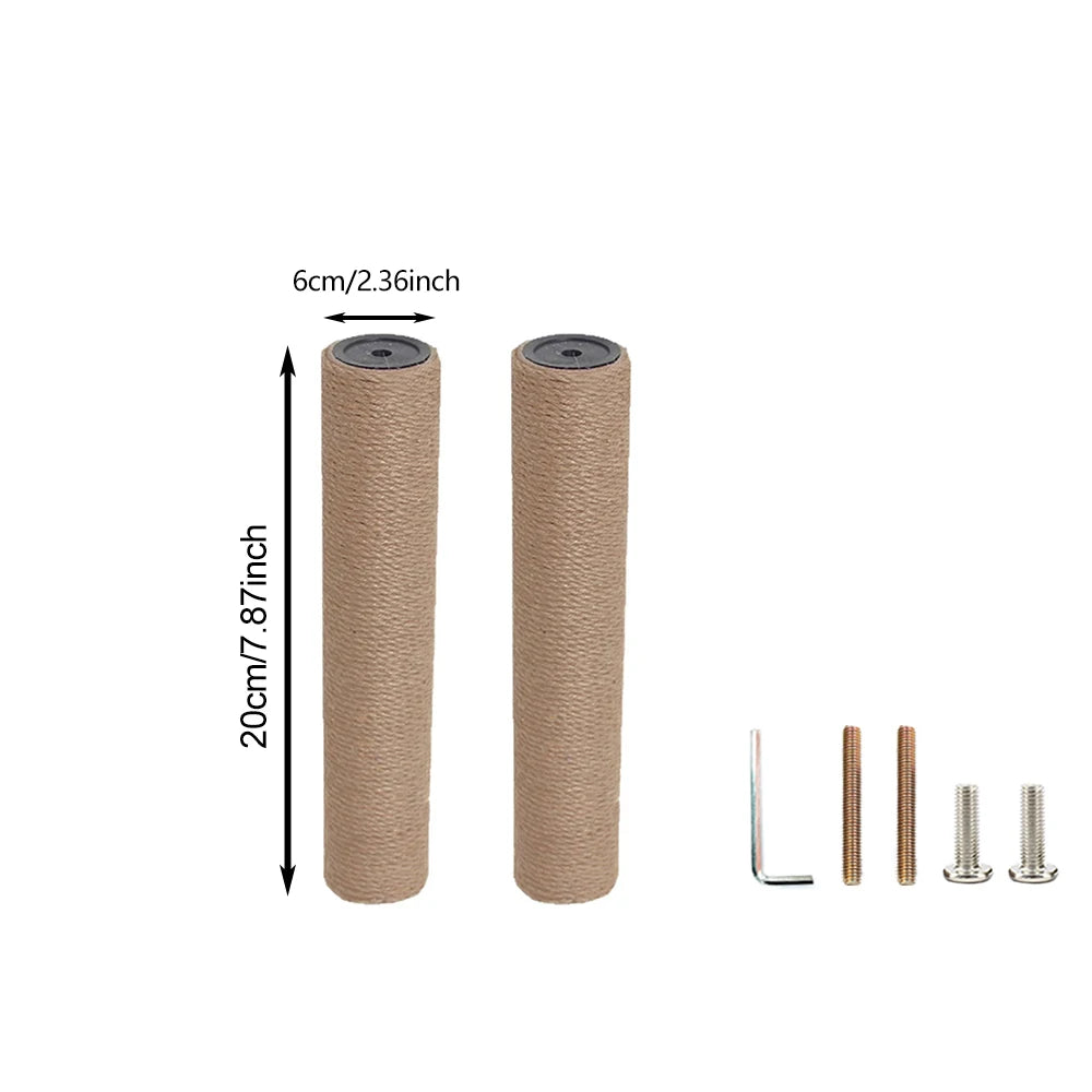 2PCS cat scratch pole, DIY accessories for cat climbing frame, suitable for cat climbing frame or Replacing Old and Damaged Cat Scratch Poles