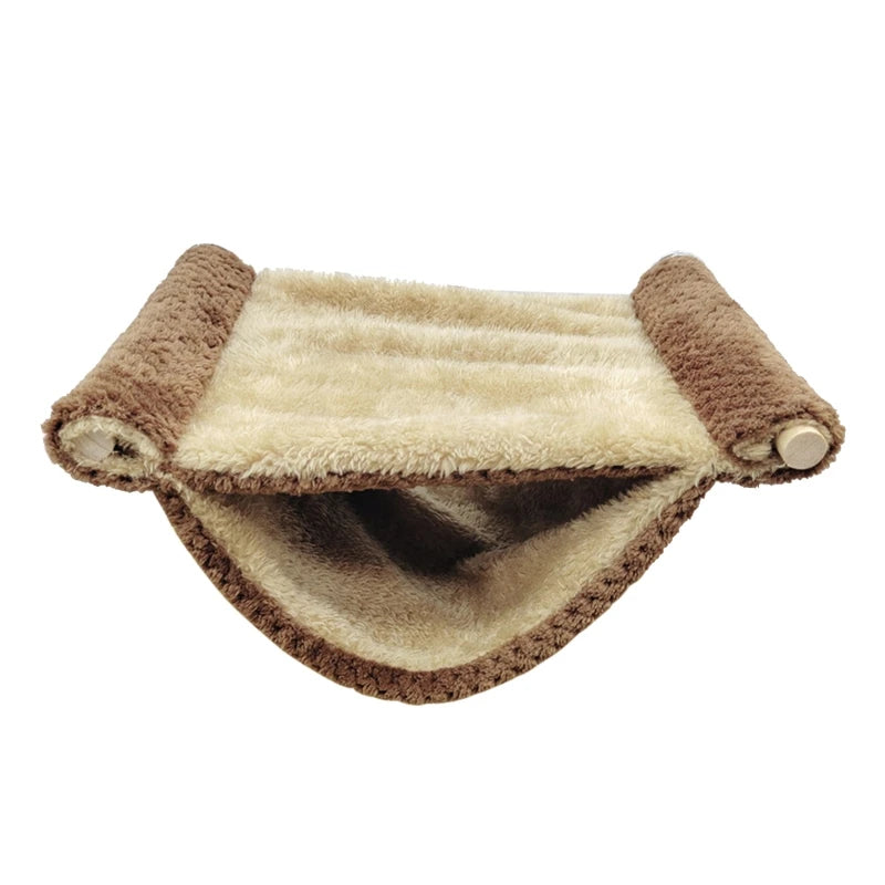 Guinea Pigs Warm Plush Hammock Nest Hamster Hanging Cotton Cave Hideaway Sugar Glider Sleeping Bed Small Animal Cage Accessories