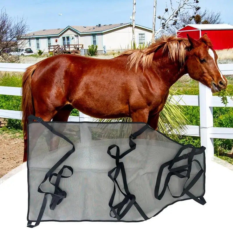 Horse Fly Sheet Adjustable Breathable Mesh Equine Fly Sheet Equine Care Blankets For Livestock Outdoor Backyard Farm