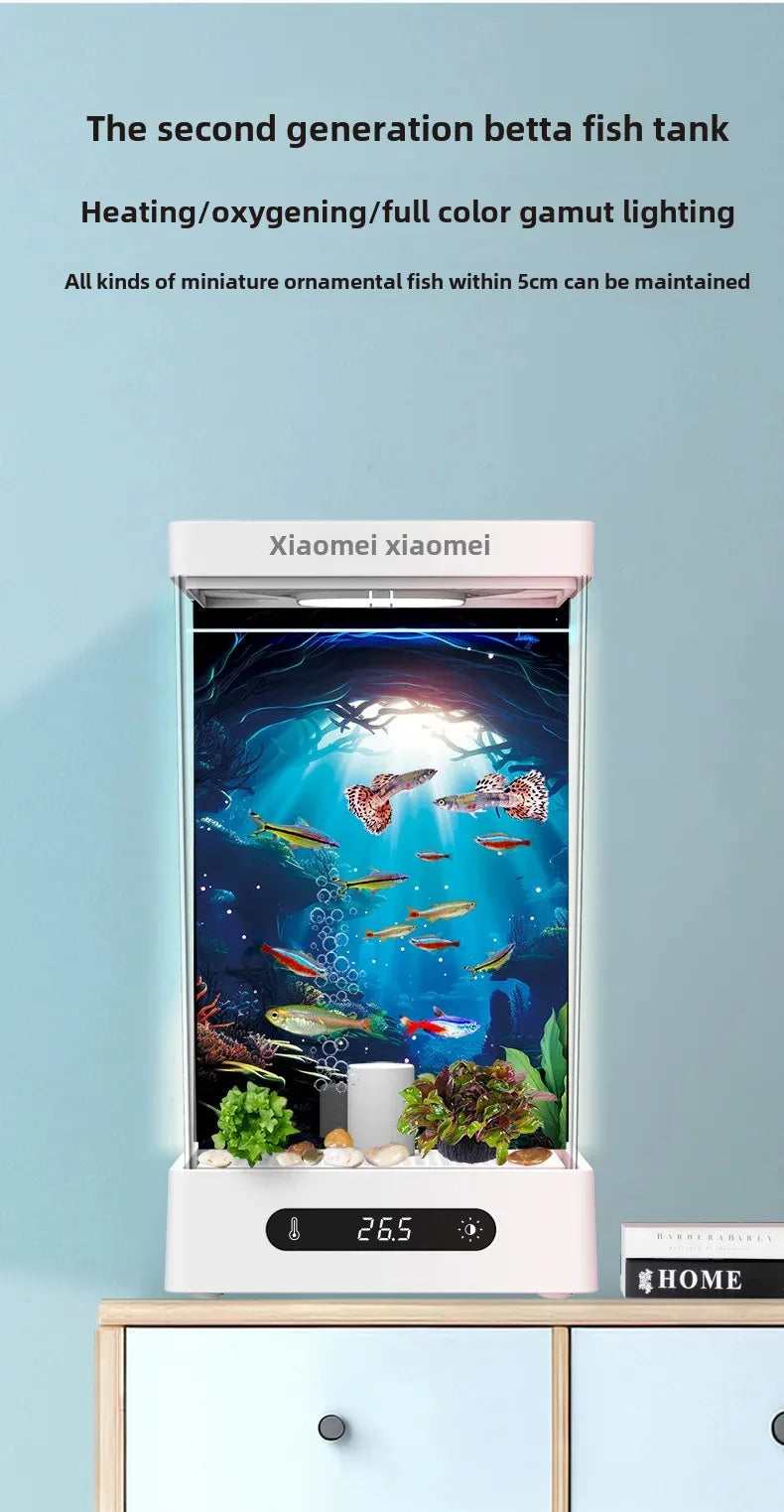 Smart betta dedicated fish tank desktop mini small ecological self-circulating desktop aquarium fish tank