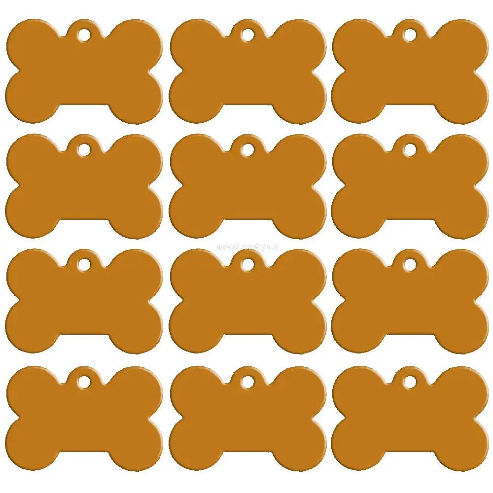 Wholesale 20 pcs/lot Dog Id Tag Double Sides Bone Shape Personalized Dog Puppy Tags Customized Cat Pet Name Phone No. Tag