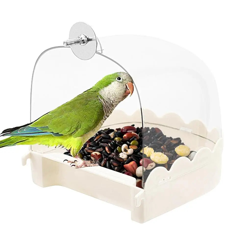 Bird Bath For Cage Spacious Parakeets Shower Bathtub Multifunction Cleaning Pet Supplies Bird Cage Accessories Clear Bathtub