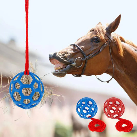 Stress Relief Feeding Accessory for Horses Goats and Sheep Horse Treat Ball Hanging Hay Feeder Toy