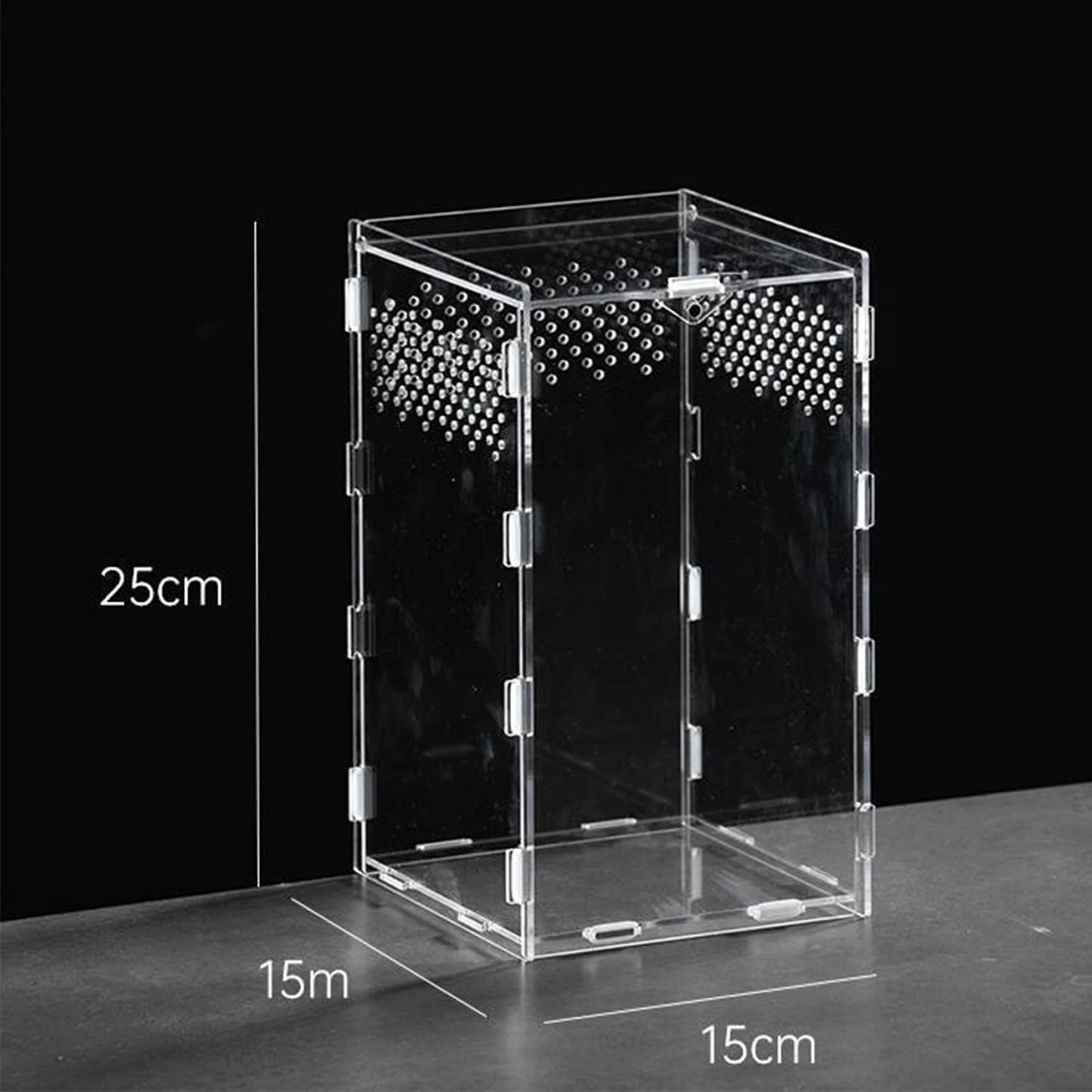 Acrylic Transparent Reptile Terrarium Breeding Box Turtle Cage Nano Arboreal Tarantula Bearded Dragon Reptiles Habitat