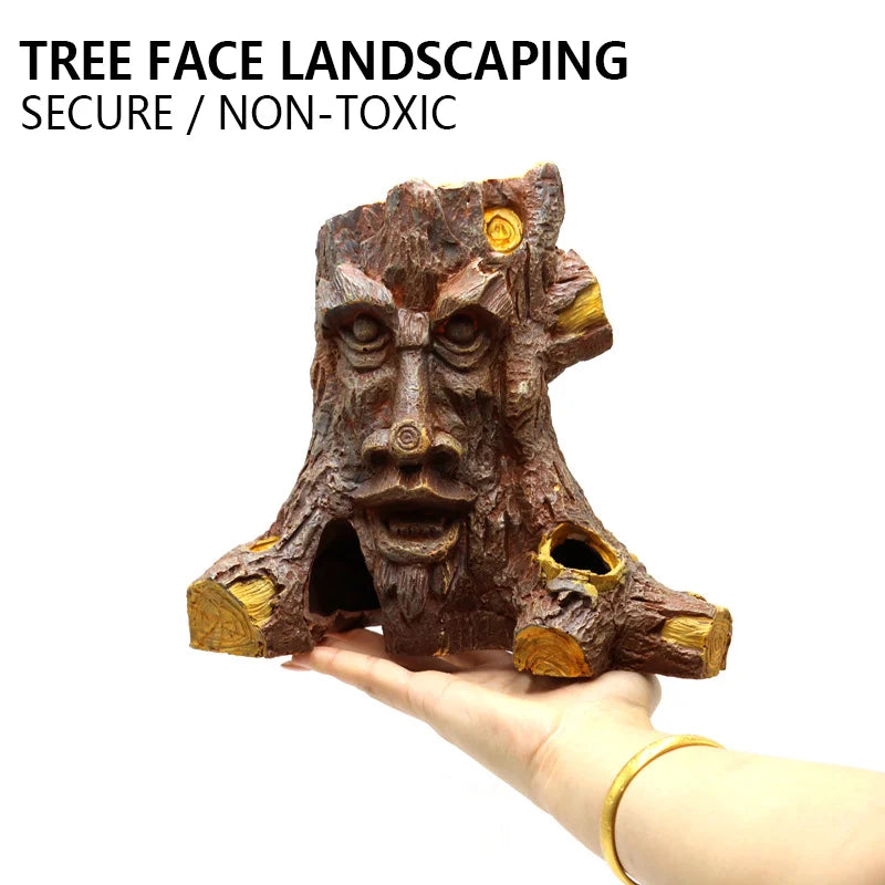 Resin Reptile Hide Cave Terrarium Decoration Lizards Snake Turtle Shelter Hide Rest Cave Reptiles Box Aquarium Landscape Decor
