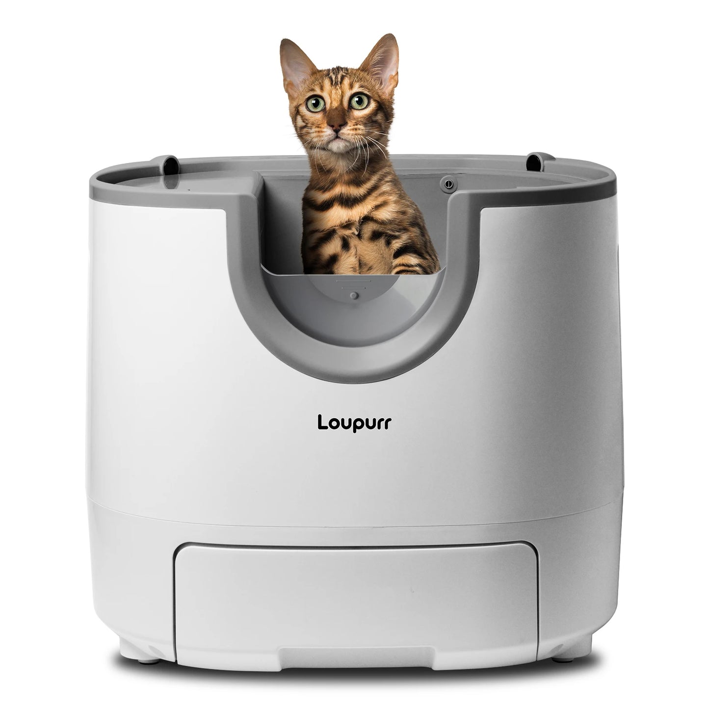 Loupurr L1 Open-Top Automatic Cat Litter Box Self-Cleaning, Easy Maintenance with Multi Safety Sensors, Large Capacity