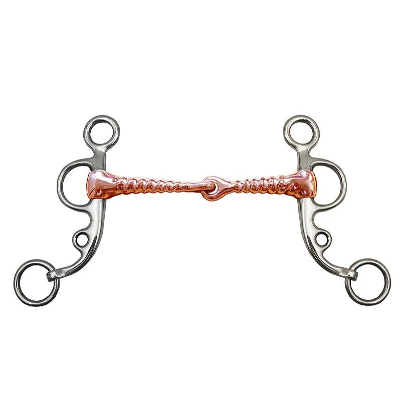 Equestrian Horse Mouth Bit Snaffle Gag Bite Horse Training Riding Harness Supplies