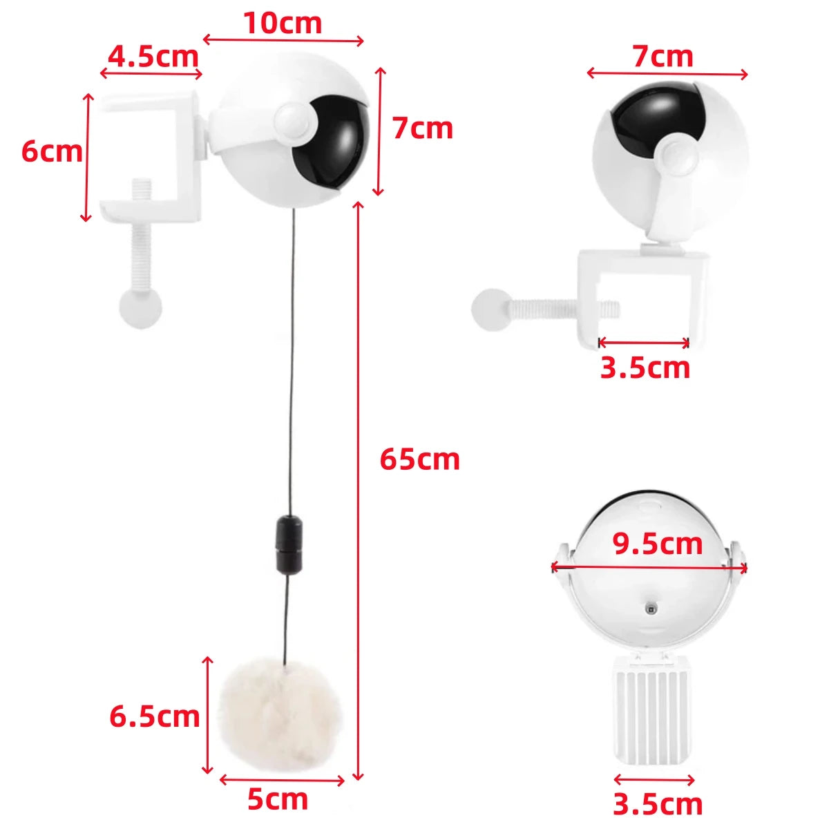 1Pc Fun Lifting Ball Electric Motion Cat Toy With Automatic Retractable Cat Teasing Ball Rotating Interactive Puzzle Pet Toys Cat Toys