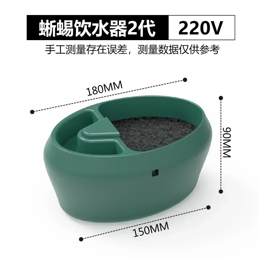Drink Fountain Water Reptiles Drinking Waterfall Automatic Feeding Water Reptile Accessories for Tortoises Horned Frogs