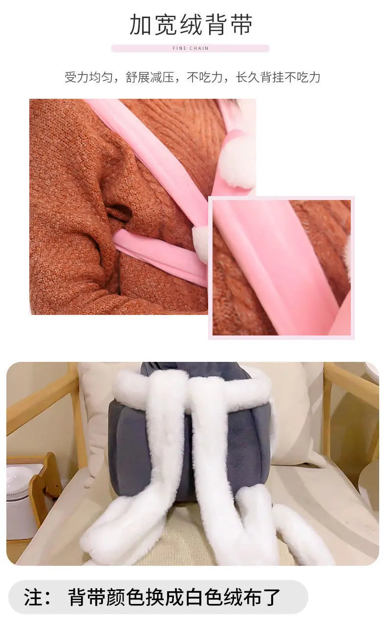 Pet Cat Bag for Winter Warmth, Portable Cat Outing Bag, Large Capacity, Soft and High Quality Fabric, Diagonal Crossing Pet Bag