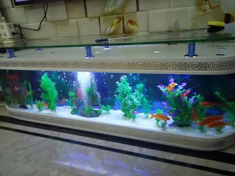 European Fish Tank Aquarium TV Cabinet Ecological Change Water Floor Type