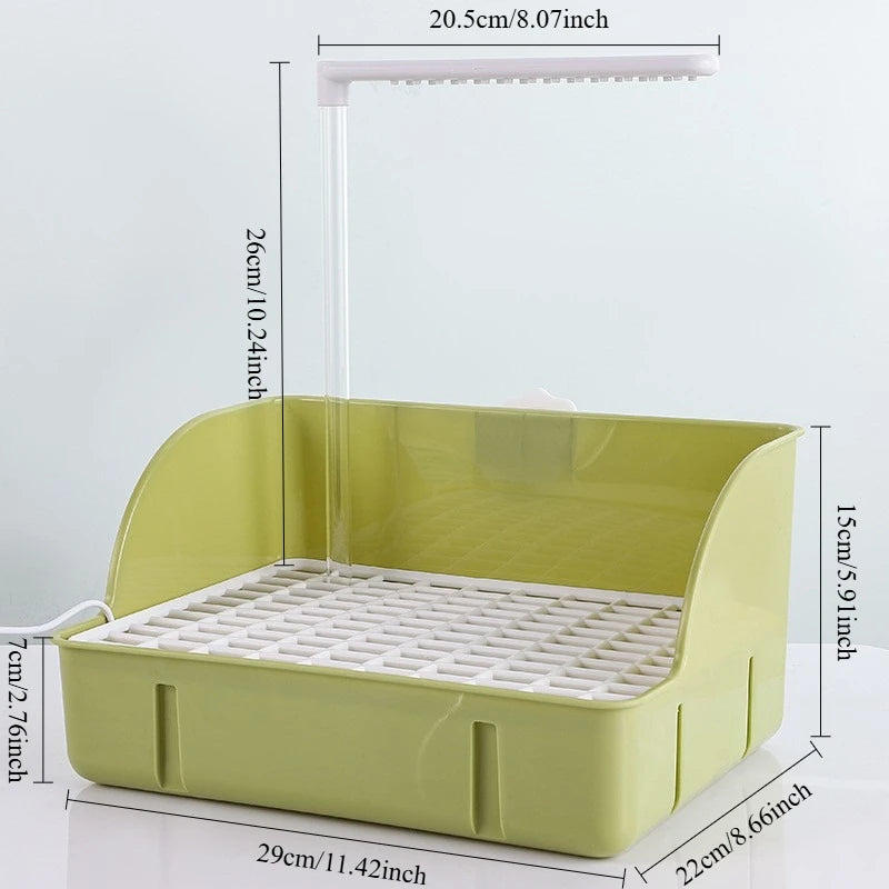 Bird electric bathing basin rain basin automatic circulating water for budgerigars peony cockatiels and sun conures
