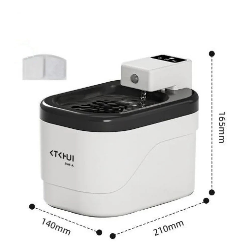 4Colors Cat Water Fountain 2500mA Ultra Quiet Wireless Battery Life Circulating Flowing Water 2L Intelligent Pet Dispenser