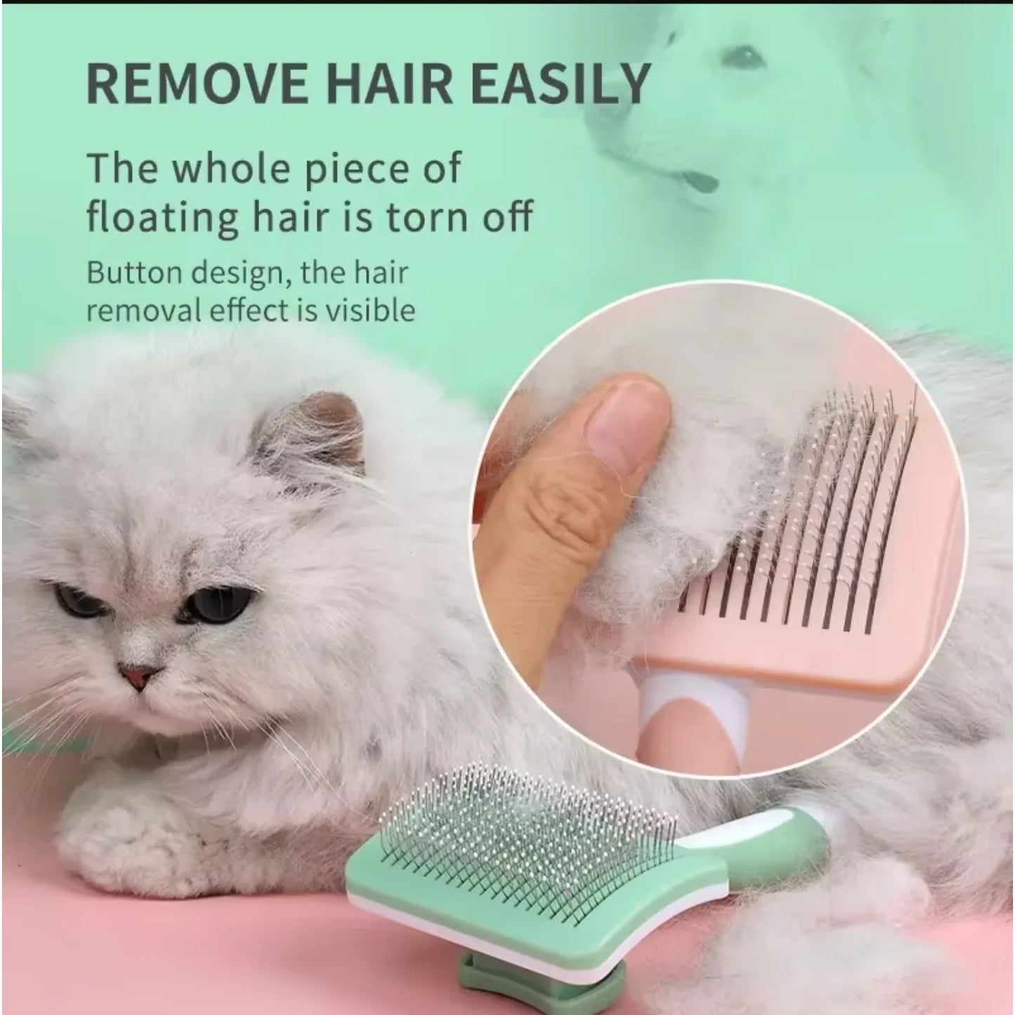 Self Cleaning Cat Wire Brush Dog Pet Grooming Slicker Brush Dog bath brush  Pet hair removal brush Cat brush