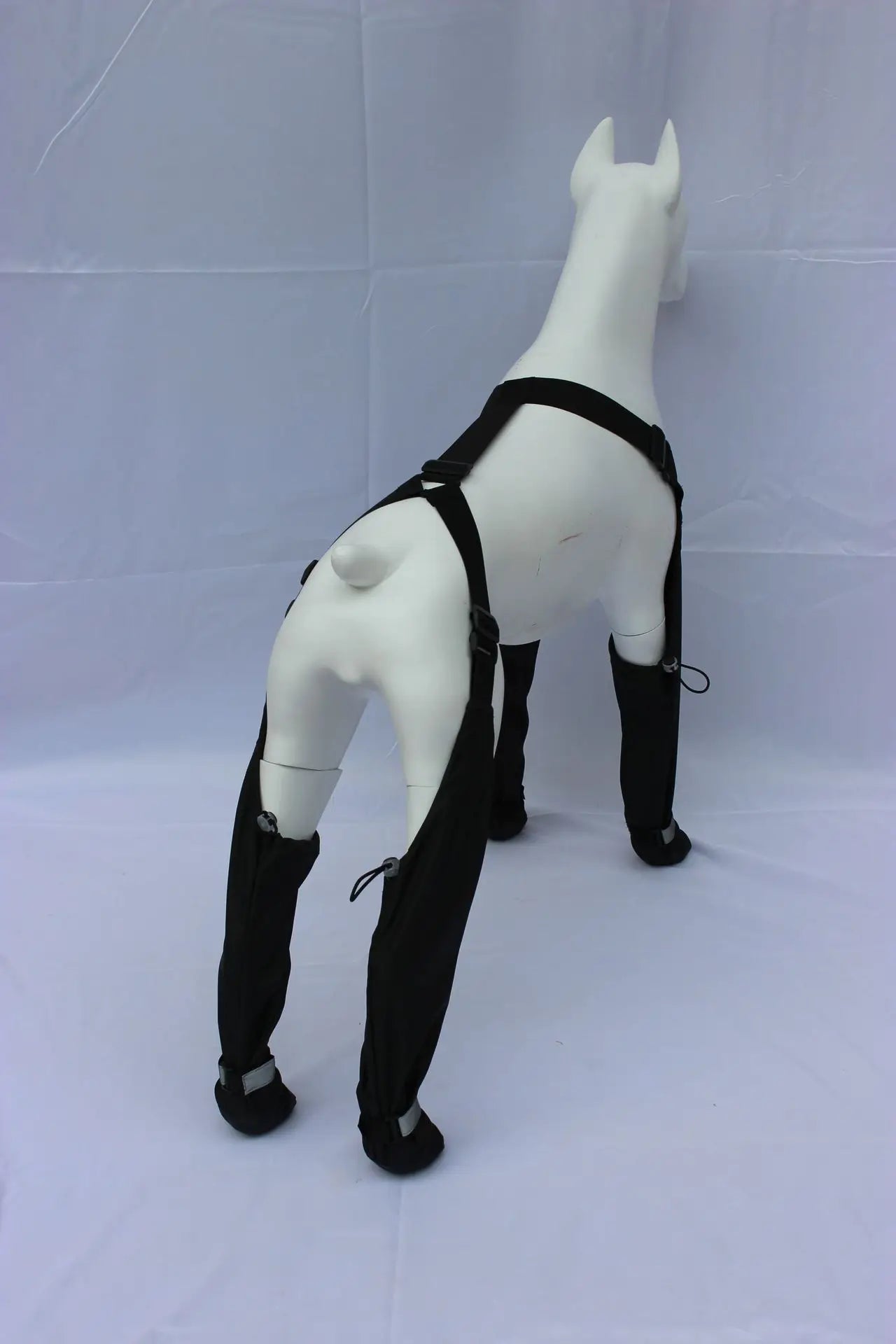 New Anti-Dirt Reflective Stripes Dog Boots All-Season Elastic Waterproof Outdoor Pet Shoes Dogs Non-Slip Grip Machine Washable