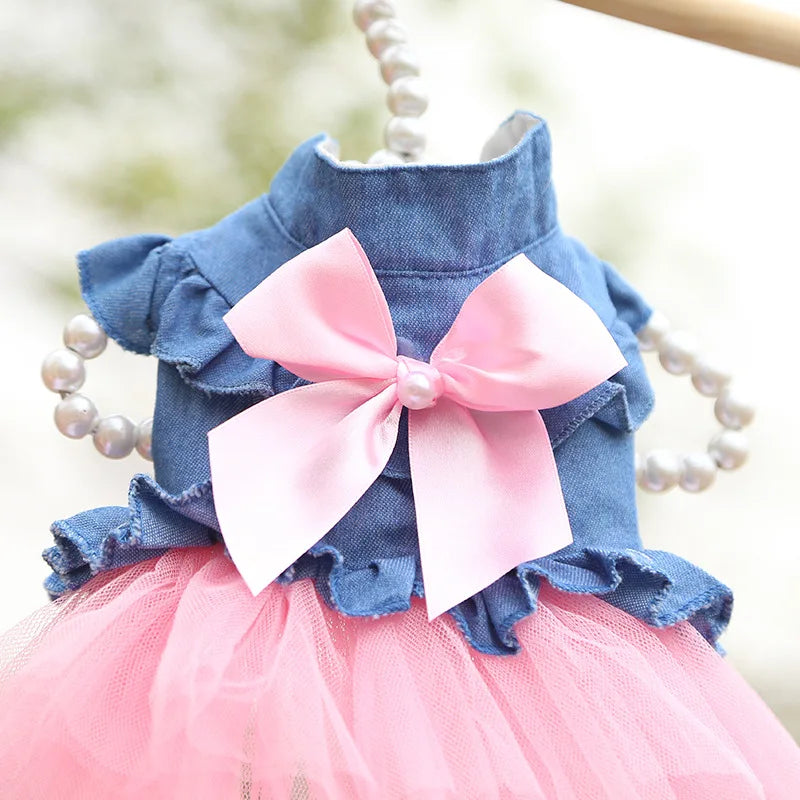 Rabbit Outing Clothes Lop-eared Dwarf Rabbit Pleated Skirt Rabbit Dress Up Accessories Small Bunny Supplies Mesh Sling Dress