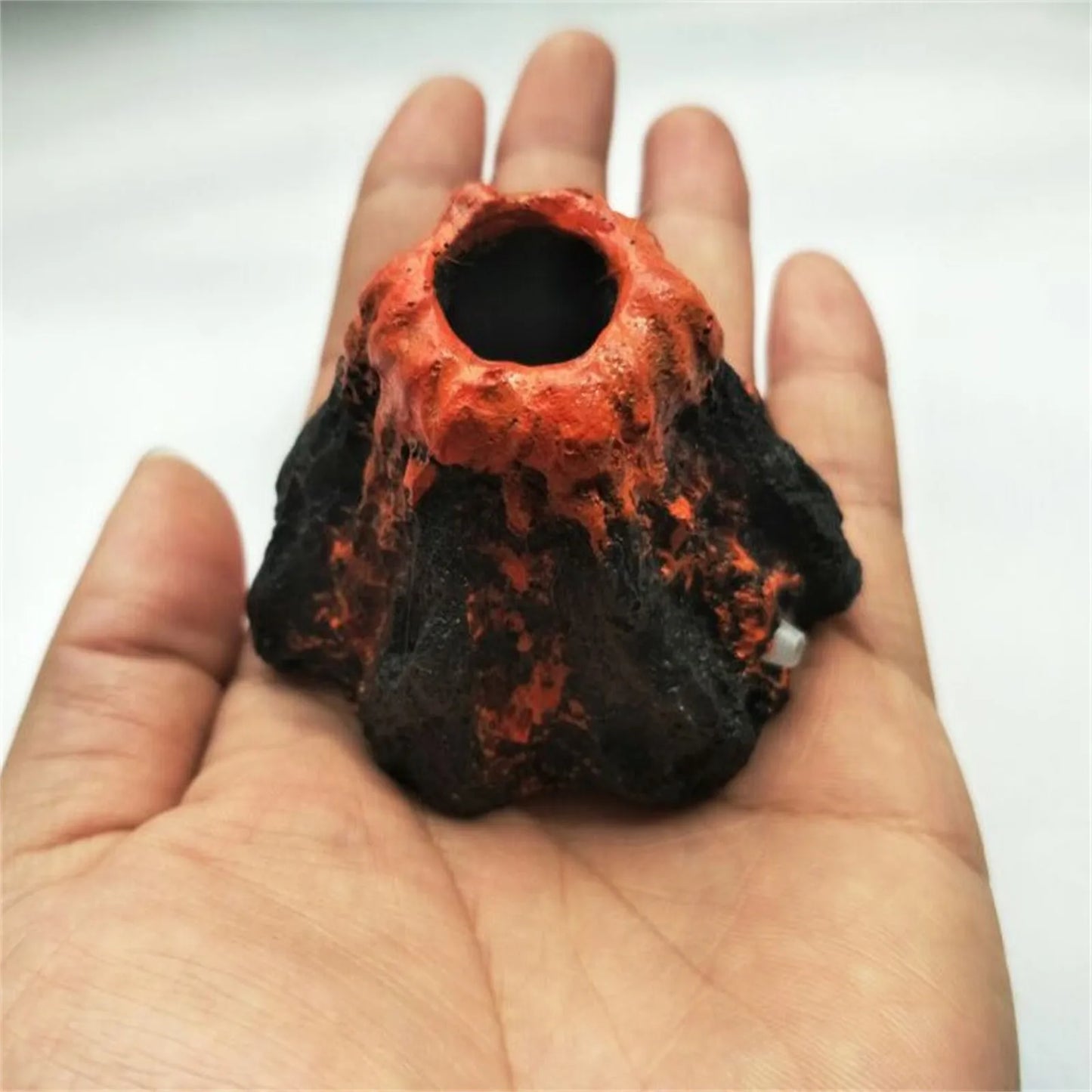 Exquisite Aquarium Water Tank Volcano Eruption Decorative Volcano Model Fish Tank Landscaping Simulation Decor Accessories