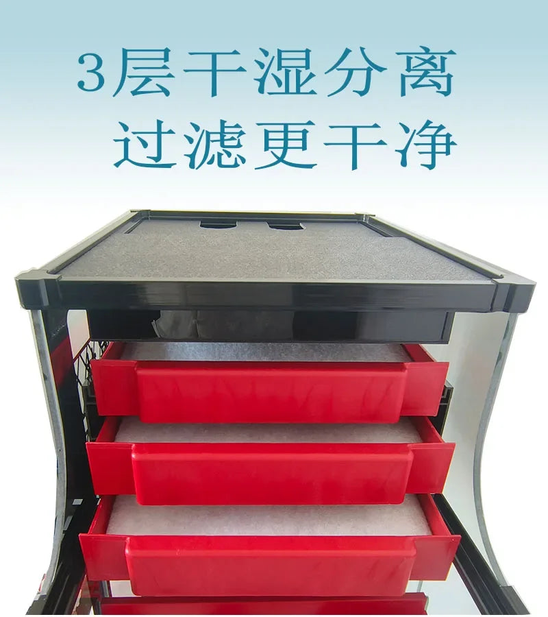 Fish tank bottom filter filter box sedimentation bin bottom tank filter large and medium sized