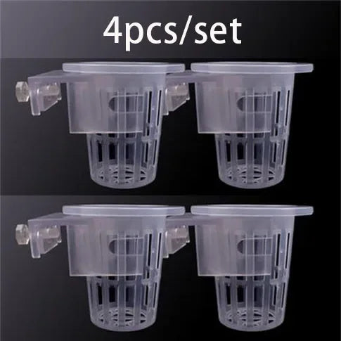 Aquatic Plant Hanging Holder Adjustable Fish Tank Planter Cups with Hole Aquarium Planter Cups for Aquascape Decoration