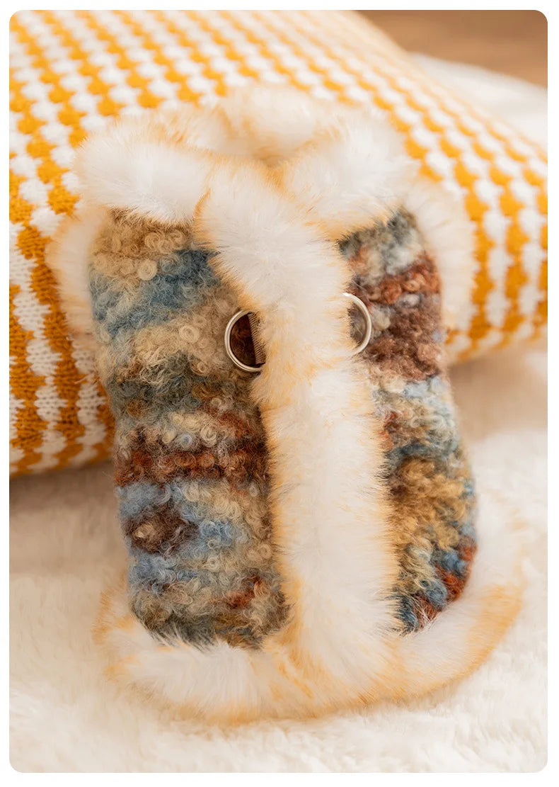 Winter Autumn Warm Clothes Dog Velvet Vest For Small Medium Puppy Bichon Teddy Thicken Pet Warm Clothes New Year Dog Clothing and Cat Clothing
