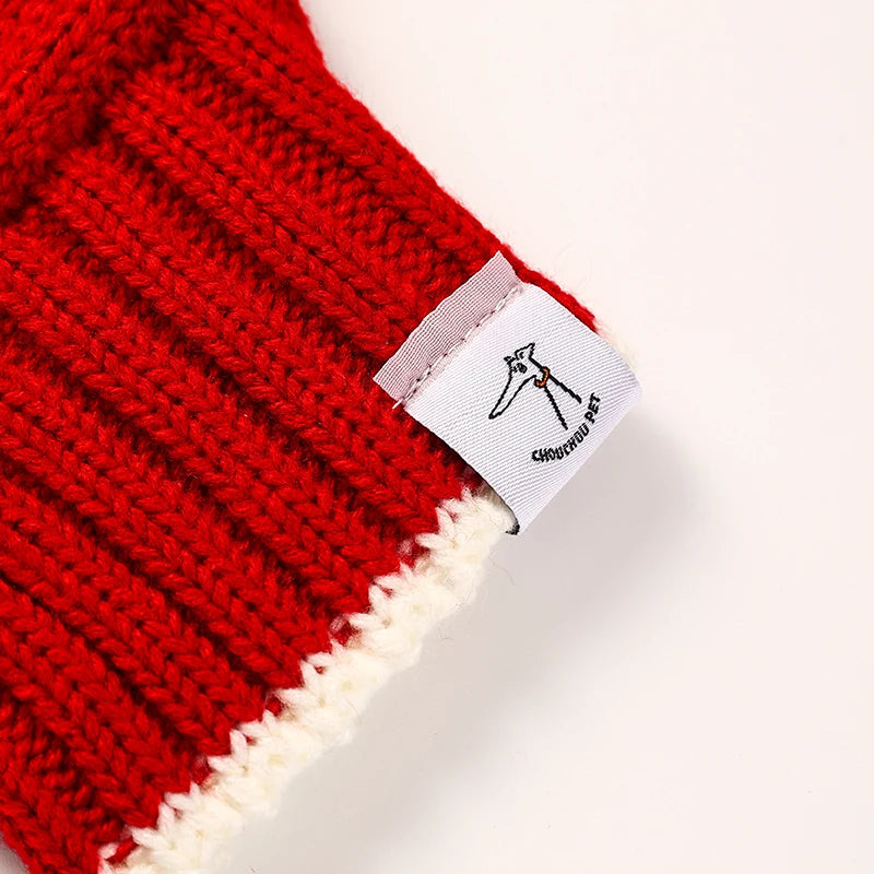 Striped Wool Dog Hat, Handwoven Pet Hat, Suitable for Small, Medium, Large Dogs,