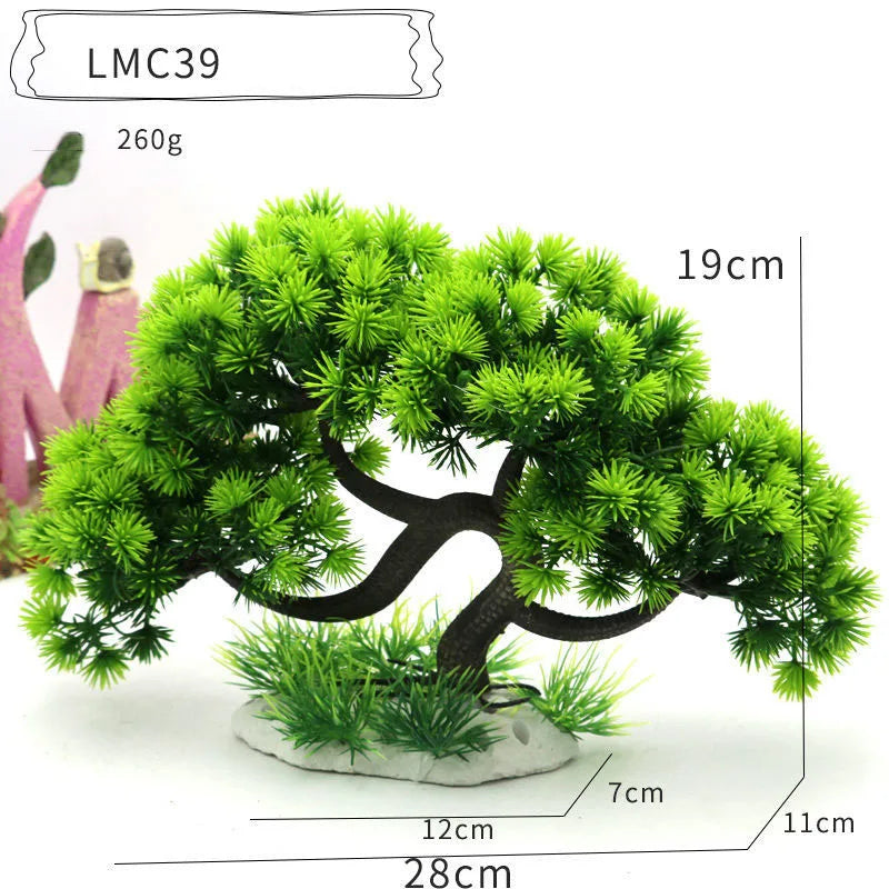 Aquarium Ornaments Simulation Plants Fish Tank Landscaping Decorations Plastic Water Plants Flowers Trees  Accessories