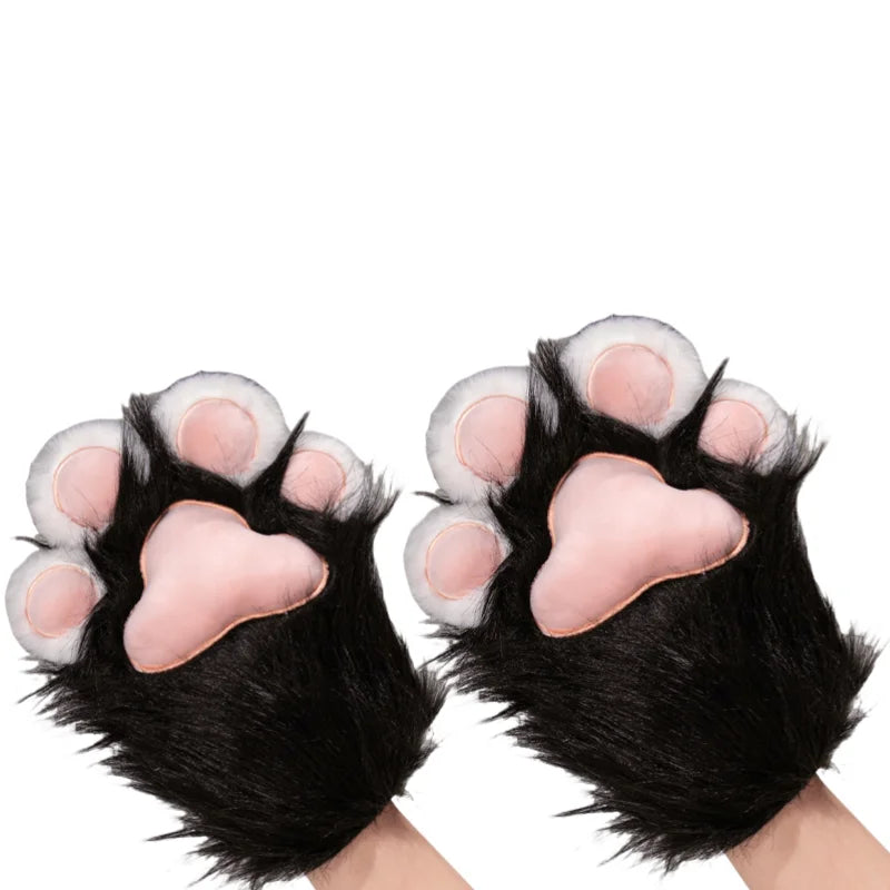 Fursuit Paw Gloves Boots Giant Wearable Accessories Plush Toys Furry Cosplay Cat Bear Shoes Cute Fluffy Animal Manga Party