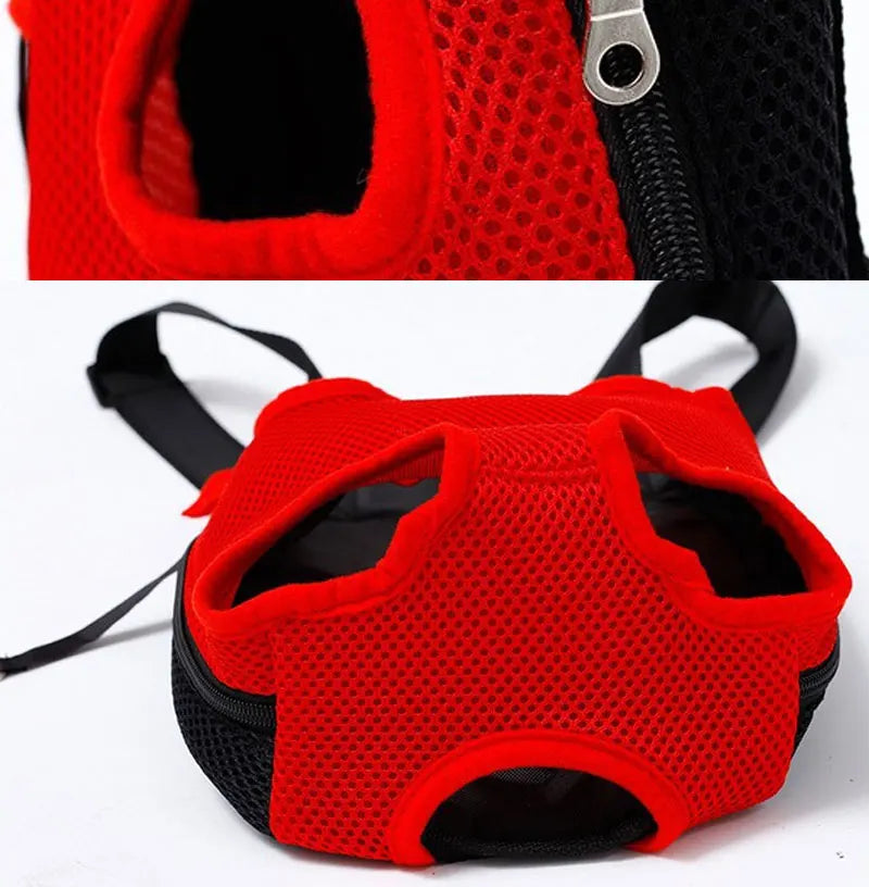 Adjustable Dog Front Carrier Legs Out Breathable Portable Travel Pet Dog Carrier Backpack Mesh Carrier for Dog Cats Outdoor