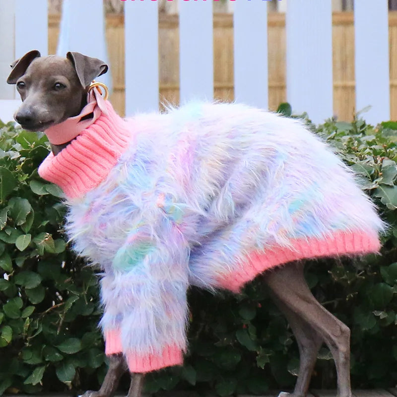 Pet Sweater Stretch Soft Turtleneck Italian Greyhound Whippet Sweater Autumn Winter Pet Sweater Small Dog Clothes S-3XL