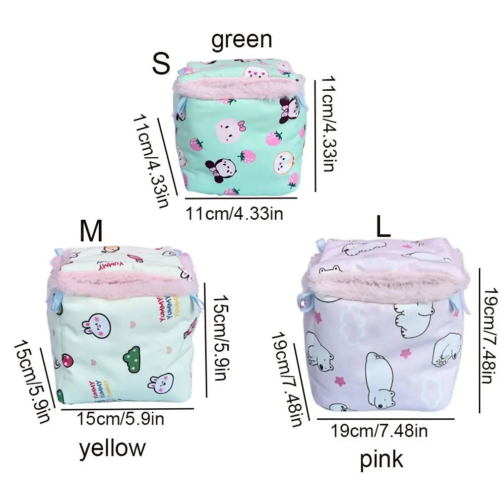 Waterproof Cloth Hamster Cotton Nest Soft Cotton Guinea Pigs House Comfortable Warm Hamster Sleeping Bag Spring