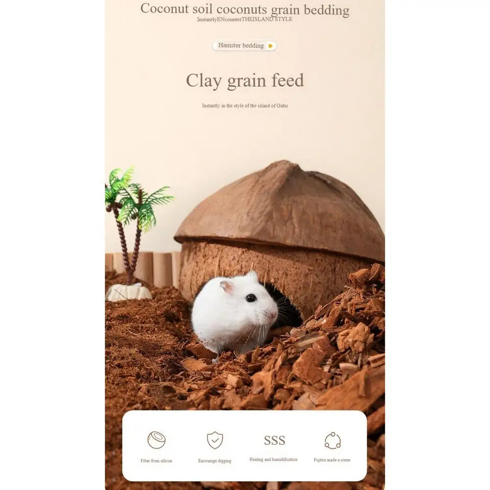 Bedding For Hamster Coco Chip Small Animal Substrate Heat Dissipation Enclosure Habitat Decor For Gerbil Odor Control