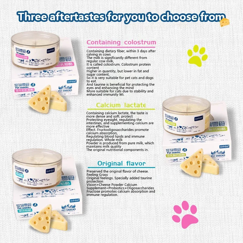 Pet Freeze-dried Food High Calcium Cheese Rich in Nutrients Cat or Dog Snacks Aid Digestion Snacks Calcium Supplements Dairy tablet