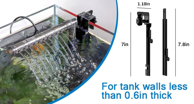 USB Small Aquarium Filter, Single Sponge Filter, with Suction Cup or Adjustable Hanging Clip, Dual Purpose Fish Bowl Tank Filter