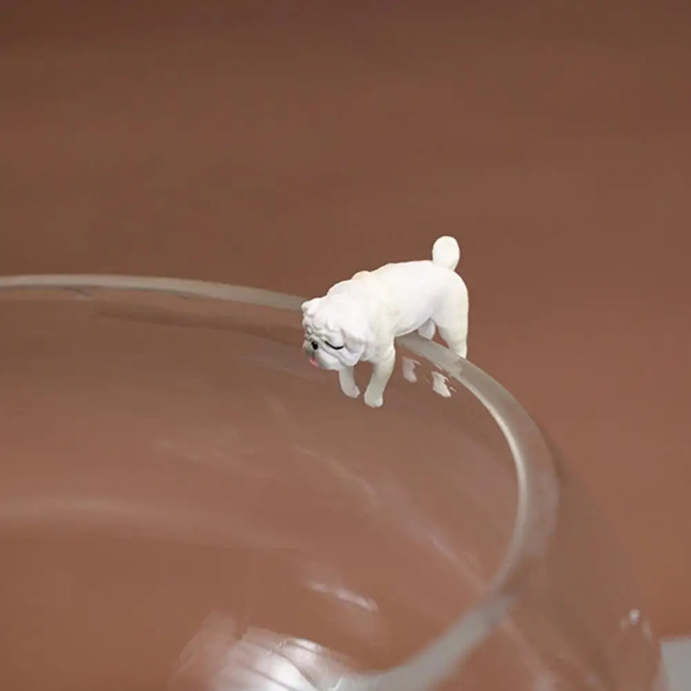 Mini Cartoon Dog Ornament Resin Figurine DIY Crafts Statue for Fish Tank Fishbowl Aquarium Accessories Home Decoration