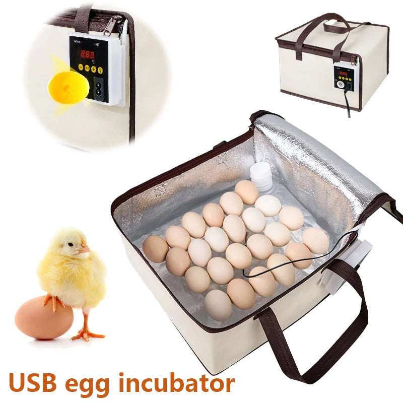 10 egg USB Egg Incubator with Thermostatic Incubator Manual Turnover Poultry Incubator Bionic Waterbed and Incubator
