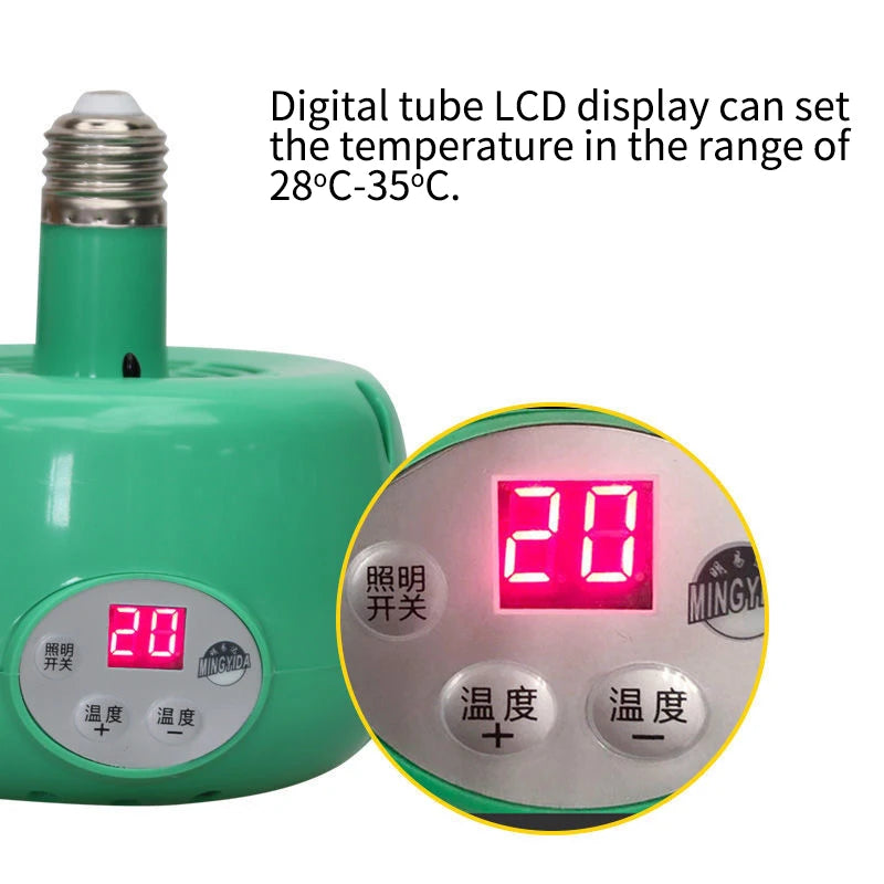 Pet Heater Animal Heating Lamp Warm Light Lamp Thermostat Thermostat Heater Reptile Box Heating Lamp 220V 150W For Incubator