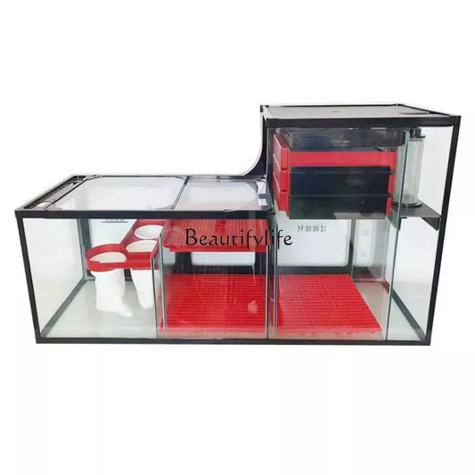 Fish tank bottom filter filter box sedimentation bin bottom tank filter large and medium sized