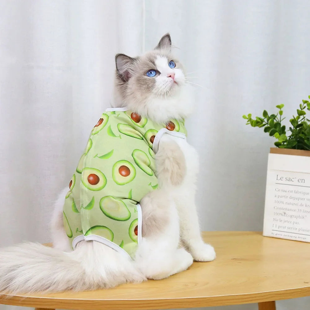 Cat Surgery Recovery Suit Female Cat Spay Recovery Suit Kitten Onesie for Cats After Surgery Anti Licking Breathable Cat Clothes
